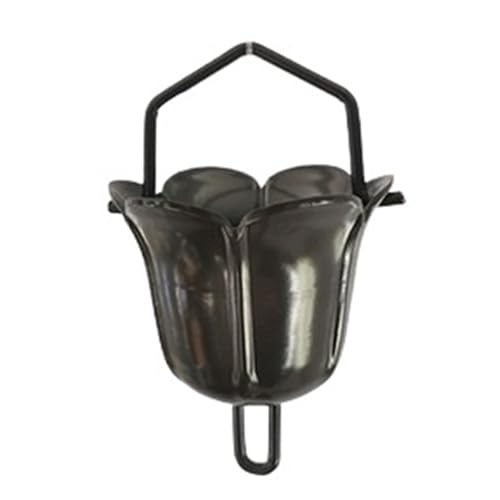 YFDGD Villa Tempel Landschaft Lila Kupfer Regenkette Terrasse B&B Traufe Dachrinne Dekoration Regenkette Outdoor Entwässerungskette Regenkette Dekorativer Garten(Morning Glory) von YFDGD