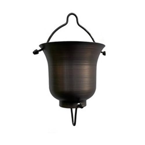 YFDGD Villa Tempel Landschaft Lila Kupfer Regenkette Terrasse B&B Traufe Dachrinne Dekoration Regenkette Outdoor Entwässerungskette Regenkette Dekorativer Garten(Old Flower Cup) von YFDGD