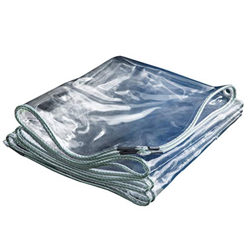 Transparente PVC wasserdichte Plane verdicken Regenschutz Tarp weicher Kunststoff Balkon Regen Vorhang Sonnenschutz Tarp mit Ösen 350gsm Transparente PVC wasserdichte Plane verdicken Regenschutz Tarp weicher Kunststoff Balkon Regen Vorhang Sonnenschutz Tarp mit Ösen 350gsm von YFF-Plane