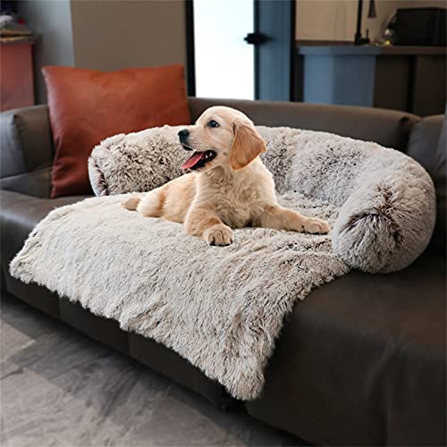 Hundebett Flauschige Hundedecke, Hundebett Couch Für Sofaschutz, Kofferraumschutz Hundedecke, Super Softe Plüsch Zwinger, Hundedecke Waschbar Decke Warmes Katzenbett Sofa Matte,S Brown von YFFSSW