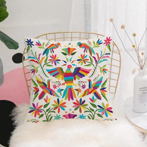 YFHJV Kissenbezüge kissenhüllen für,Schlafzimmer Wohnzimmer Büro,Zierkissenbezug mit unsichtbarem Reißverschluß,Muster im Otomi-Stil. Bunter mexikanischer traditioneller Textilstickereistil,40x40 cm YFHJV Kissenbezüge kissenhüllen für,Schlafzimmer Wohnzimmer Büro,Zierkissenbezug mit unsichtbarem Reißverschluß,Muster im Otomi-Stil. Bunter mexikanischer traditioneller Textilstickereistil,40x40 cm von YFHJV