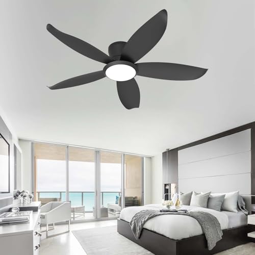 YFHKWJ 106CM Smart Deckenventilator Mit Licht Und Fernbedienung Moderner Dimbarer LED Licht Mit Ventilator 6 Geschwindigkeiten, Leiser DC Motor Für Schlafzimmer Wohnzimmer Esszimmer-Black YFHKWJ 106CM Smart Deckenventilator Mit Licht Und Fernbedienung Moderner Dimbarer LED Licht Mit Ventilator 6 Geschwindigkeiten, Leiser DC Motor Für Schlafzimmer Wohnzimmer Esszimmer-Black von YFHKWJ