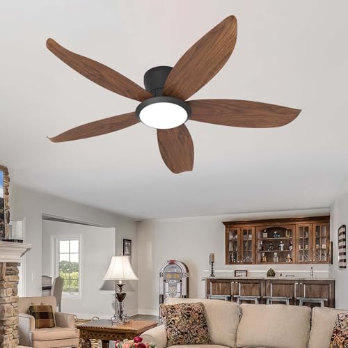 YFHKWJ 106CM Smart Deckenventilator Mit Licht Und Fernbedienung Moderner Dimbarer LED Licht Mit Ventilator 6 Geschwindigkeiten, Leiser DC Motor Für Schlafzimmer Wohnzimmer Esszimmer-Brown Wood Grain YFHKWJ 106CM Smart Deckenventilator Mit Licht Und Fernbedienung Moderner Dimbarer LED Licht Mit Ventilator 6 Geschwindigkeiten, Leiser DC Motor Für Schlafzimmer Wohnzimmer Esszimmer-Brown Wood Grain von YFHKWJ