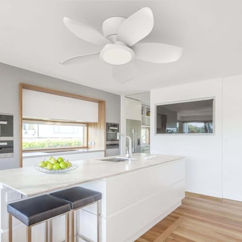 YFHKWJ 65/88/106CM Modern Fan Lampe Mit Ventilator APP & Fernbedienung Dimmbares LED Deckenlampe Mit Ventilator 6 Geschwindigkeiten Leiser DC-Motor Für Schlafzimmer Wohnzimmer-White-65CM YFHKWJ 65/88/106CM Modern Fan Lampe Mit Ventilator APP & Fernbedienung Dimmbares LED Deckenlampe Mit Ventilator 6 Geschwindigkeiten Leiser DC-Motor Für Schlafzimmer Wohnzimmer-White-65CM von YFHKWJ