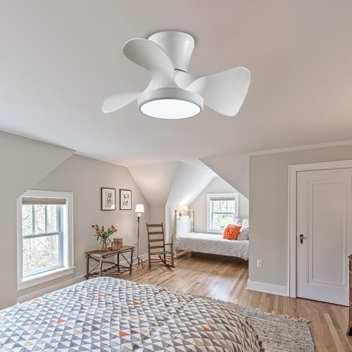 YFHKWJ Kinder Deckenventilator Mit Beleuchtung DC Deckenleuchte Mit Ventilator Leise 6 Geschwindigkeiten Ventilator Lampe Decke Mit Fernbedienung Dimmbare Kronleuchter Modern Wohnzimmer-A von YFHKWJ
