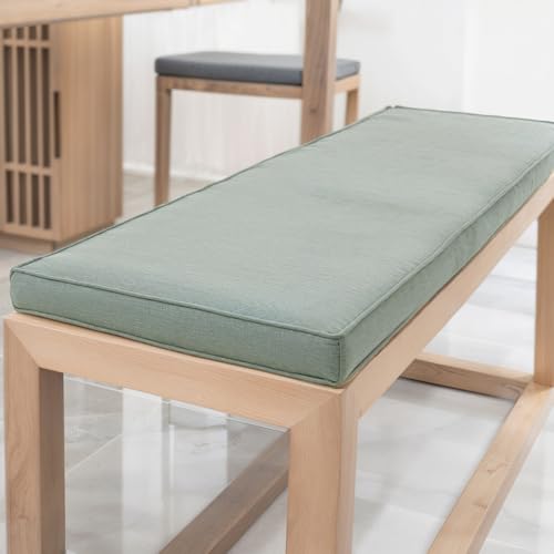YFHT Bankauflage 160x40x5cm waschbares Bankkissen aus Leinen mit Rutschfester Unterseite und Paspel, Sitzkissen für Gartenbank, Terrasse, Innen Fensterbank, Flurbank, Rattanstühle usw von YFHT