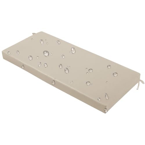 YFHT Bankauflage Outdoor Wasserfest, 110x50x5cm Gartenbank Auflage mit Bändern, Sitzauflage Bank, Sitzkissen Bank Outdoor, Sitzpolster Bank für Garten, Terrasse, Balkon,Graybeige YFHT Bankauflage Outdoor Wasserfest, 110x50x5cm Gartenbank Auflage mit Bändern, Sitzauflage Bank, Sitzkissen Bank Outdoor, Sitzpolster Bank für Garten, Terrasse, Balkon,Graybeige von YFHT