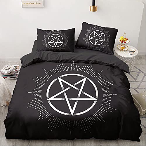 YFJSZB Pentagramm Bettwäsche 135x200 Winter - Bettbezug 135 x 200 2er Set mit 1 Kissenbezug 80x80 cm, Warme Weich Mikrofaser Bettwäsche-Sets Reißverschluss YFJSZB Pentagramm Bettwäsche 135x200 Winter - Bettbezug 135 x 200 2er Set mit 1 Kissenbezug 80x80 cm, Warme Weich Mikrofaser Bettwäsche-Sets Reißverschluss von YFJSZB