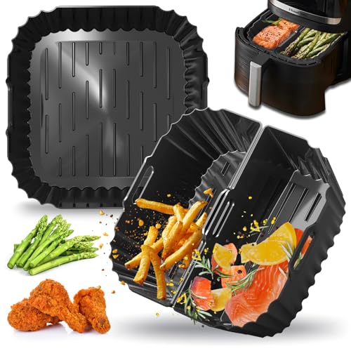 Air Fryer Silikonform Heißluftfritteuse, 3 Stück Maßgeschneiderte Silikonform Zubehör für Russell Hobbs XXL 8L/8,3L, Airfryer Silikonform Wiederverwendbarer Einsatz anstelle Backpapier Air Fryer Silikonform Heißluftfritteuse, 3 Stück Maßgeschneiderte Silikonform Zubehör für Russell Hobbs XXL 8L/8,3L, Airfryer Silikonform Wiederverwendbarer Einsatz anstelle Backpapier von YFKJEU