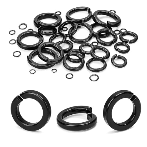 YFLeomry 100 Stück Federring, Federringe M5, Edelstahl A2 V2A, Unterlegscheiben, Spiralförmige Schwarz Federscheiben, Metallscheiben für Schrauben und Muttern YFLeomry 100 Stück Federring, Federringe M5, Edelstahl A2 V2A, Unterlegscheiben, Spiralförmige Schwarz Federscheiben, Metallscheiben für Schrauben und Muttern von YFLeomry