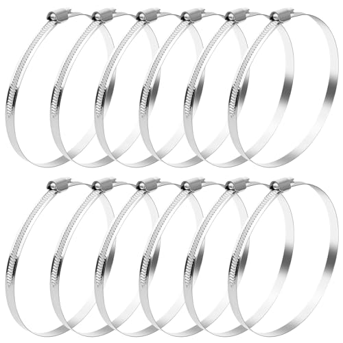 YFLeomry 12 Stück Schlauchschelle Edelstahl 100-120mm Hochwertige Schlauchschellen Set aus Rostfreiem Stahl Universelle Schlauchklemmen für Wasser, Luft Kraftstoffschläuche von YFLeomry