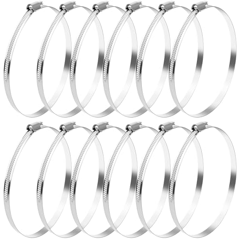 YFLeomry 12 Stück Schlauchschelle Edelstahl 120-140mm,Hochwertige Schlauchschellen Set aus Rostfreiem Stahl,Universelle Schlauchklemmen für Wasser, Luft,Kraftstoffschläuche YFLeomry 12 Stück Schlauchschelle Edelstahl 120-140mm,Hochwertige Schlauchschellen Set aus Rostfreiem Stahl,Universelle Schlauchklemmen für Wasser, Luft,Kraftstoffschläuche von YFLeomry