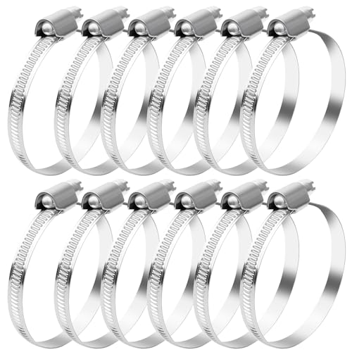 YFLeomry 12 Stück Schlauchschelle Edelstahl 50-70mm Hochwertige Schlauchschellen Set aus Rostfreiem Stahl Universelle Schlauchklemmen für Wasser, Luft Kraftstoffschläuche YFLeomry 12 Stück Schlauchschelle Edelstahl 50-70mm Hochwertige Schlauchschellen Set aus Rostfreiem Stahl Universelle Schlauchklemmen für Wasser, Luft Kraftstoffschläuche von YFLeomry
