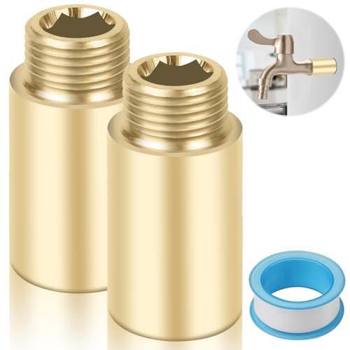 YFLeomry 2 Stück Hahnverlängerung 1/2 zoll 30mm Messing Verlängerung Fitting, Wasseranschluss Verlängerung Erlängerung Fitting, Gewindefitting für Heizung Trinkwasser Installation YFLeomry 2 Stück Hahnverlängerung 1/2 zoll 30mm Messing Verlängerung Fitting, Wasseranschluss Verlängerung Erlängerung Fitting, Gewindefitting für Heizung Trinkwasser Installation von YFLeomry