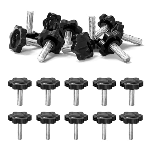 YFLeomry 25 Stück Rändelschraube M8，Sterngriffschraube M8 x40mm, Flügelschraube Für Werkstatt, Möbelbau, Elektronik, Handschrauben ohne Werkzeug von YFLeomry