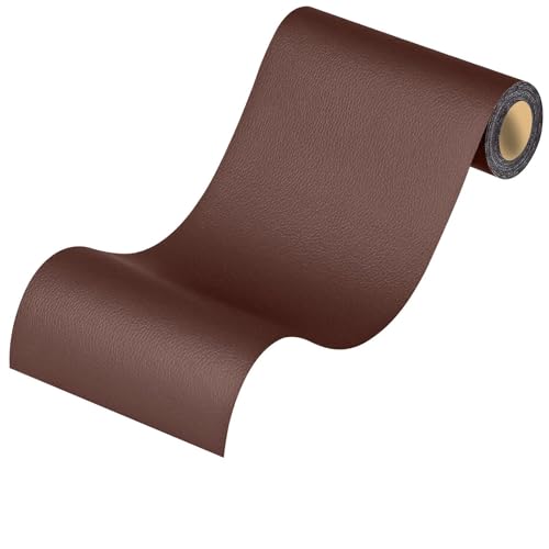 YFLeomry 3 Stück Kunstleder Selbstklebend 30x137cm Lederflicken Selbstklebend, Verschleißfest und Kratzfest, Leder Reparatur Set für Leder Reparatur und Renovierung(Kaffee) von YFLeomry
