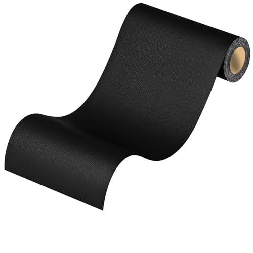 YFLeomry 3 Stück Kunstleder Selbstklebend 30x137cm Lederflicken Selbstklebend, Verschleißfest und Kratzfest, Leder Reparatur Set für Leder Reparatur und Renovierung(Schwarz) von YFLeomry