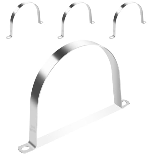 YFLeomry 4 Stück Rohrschellen 150 mm，Edelstahl Rohrschelle für Befestigung ，Universelle Rohrhalterung aus Metall ，Befestigungsschelle für Wasserrohre, Kabel, Leitungen von YFLeomry