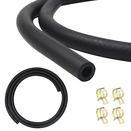 YFLeomry Ø 8 mm Kraftstoffschlauch Kit 1 Meter Benzinschlauch mit 4 Stücke Schlauchschellen Dieselschlauch für Rasenmäher, Auto, Traktor, Kleine Motoren YFLeomry Ø 8 mm Kraftstoffschlauch Kit 1 Meter Benzinschlauch mit 4 Stücke Schlauchschellen Dieselschlauch für Rasenmäher, Auto, Traktor, Kleine Motoren von YFLeomry