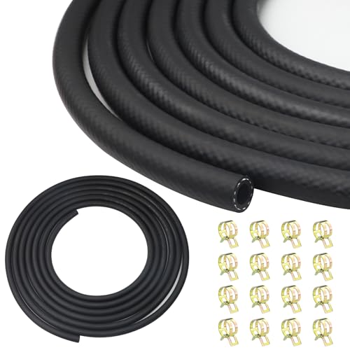 YFLeomry Ø 8 mm Kraftstoffschlauch Kit 6 Meter Benzinschlauch mit 16 Stücke Schlauchschellen Dieselschlauch für Rasenmäher, Auto, Traktor, Kleine Motoren YFLeomry Ø 8 mm Kraftstoffschlauch Kit 6 Meter Benzinschlauch mit 16 Stücke Schlauchschellen Dieselschlauch für Rasenmäher, Auto, Traktor, Kleine Motoren von YFLeomry