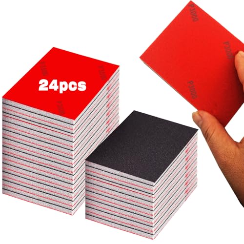 YFLeomry Schleifschwamm Set 24 Stück Schleifschwämme Körnung P2500 Schleifblock Nassschleifschwamm Schleifpad Nass Trocken Schleifpapier für Holz Metall Farbe Möbel Polieren Modellbau YFLeomry Schleifschwamm Set 24 Stück Schleifschwämme Körnung P2500 Schleifblock Nassschleifschwamm Schleifpad Nass Trocken Schleifpapier für Holz Metall Farbe Möbel Polieren Modellbau von YFLeomry