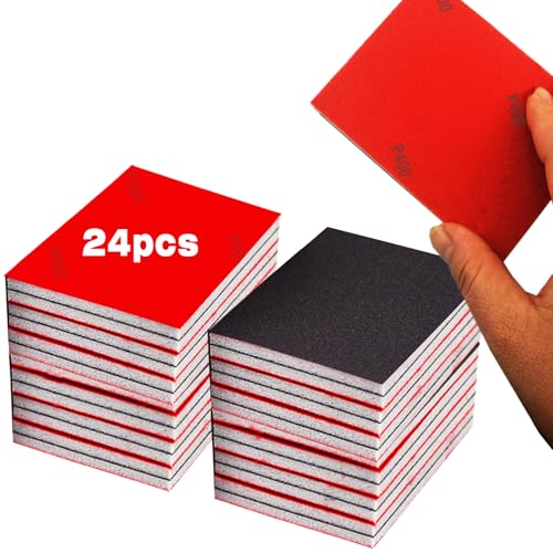 YFLeomry Schleifschwamm Set 24 Stück Schleifschwämme Körnung P400 Schleifblock Nassschleifschwamm Schleifpad Nass Trocken Schleifpapier für Holz Metall Farbe Möbel Polieren Modellbau YFLeomry Schleifschwamm Set 24 Stück Schleifschwämme Körnung P400 Schleifblock Nassschleifschwamm Schleifpad Nass Trocken Schleifpapier für Holz Metall Farbe Möbel Polieren Modellbau von YFLeomry