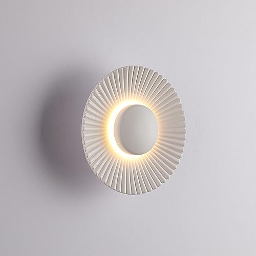 YFMYY 6,3-Zoll-LED-Wandleuchte, 5 Watt, warmes Licht, Plissierte Design-Aluminium-Kunstleuchte, Moderne, minimalistische, runde Wandlampen für Flur, Schlafzimmer, Nachttisch, Treppenhaus YFMYY 6,3-Zoll-LED-Wandleuchte, 5 Watt, warmes Licht, Plissierte Design-Aluminium-Kunstleuchte, Moderne, minimalistische, runde Wandlampen für Flur, Schlafzimmer, Nachttisch, Treppenhaus von YFMYY