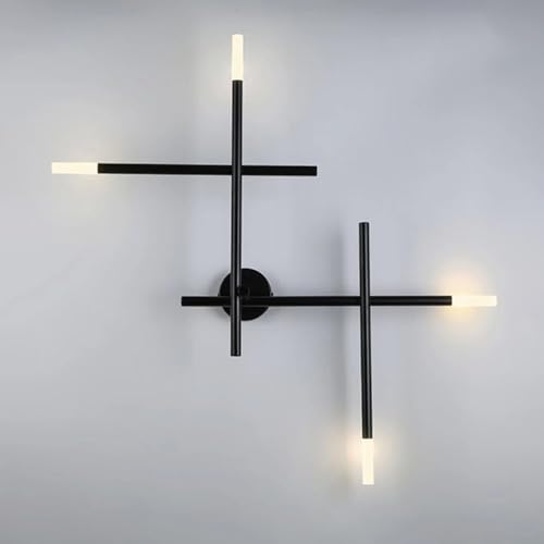 YFMYY Lineare Wandleuchte mit 4 Köpfen, G4-Fassung, Wandlampe mit diffusem Licht, moderne, minimalistische Wanddekor-Beleuchtungskörper für Bauernhaus, Schlafzimmer, Wohnzimmer, Flur, Restaurant von YFMYY