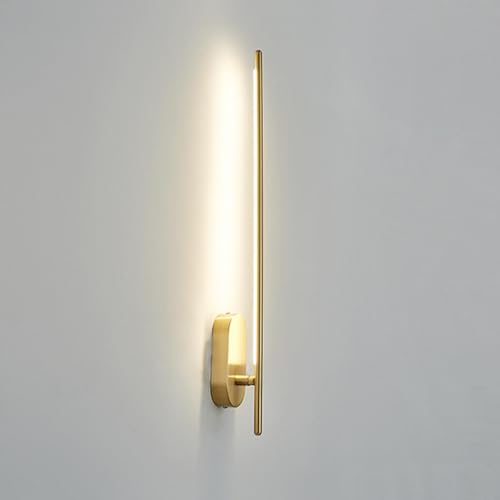 YFMYY Moderne LED-Bilderleuchten in Gold, neutrales Licht, lange Stablampe mit Messing-Finish, verstellbare Badezimmer-Waschtischleuchte, lineare goldene Wandleuchten, Wandbeleuchtung für Bauernhaus von YFMYY