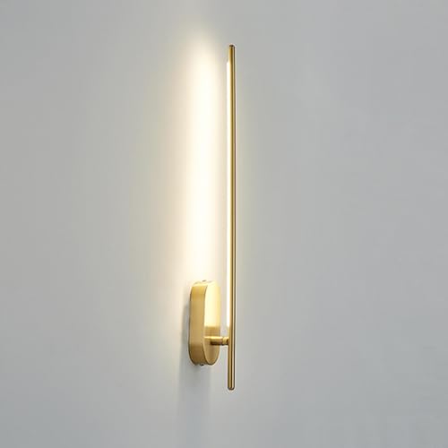 YFMYY Moderne LED-Bilderleuchten in Gold, neutrales Licht, Lange Stablampe mit Messing-Finish, verstellbare Badezimmer-Waschtischleuchte, lineare goldene Wandleuchten, Wandbeleuchtung für Bauernhaus von YFMYY