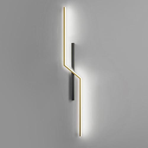 YFMYY Moderne LED-Wandleuchte, lineare Wandleuchte aus Metall, Innenwandbeleuchtungskörper mit 3 Farbtemperaturen, Wandleuchte mit langem Streifen für Wohnzimmer, Veranda, Flur, Nachttisch YFMYY Moderne LED-Wandleuchte, lineare Wandleuchte aus Metall, Innenwandbeleuchtungskörper mit 3 Farbtemperaturen, Wandleuchte mit langem Streifen für Wohnzimmer, Veranda, Flur, Nachttisch von YFMYY