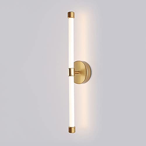 YFMYY Moderne Metallrohr-Rohr-Up-Down-LED-Wandleuchten, 360 ° glühender Acryl-Lampenschirm, 10 W 3-Farben-Licht dimmbare Wandleuchten, Schlafzimmer Nachttisch Badezimmer Wohnzimmer Wandleuchte Lampe von YFMYY