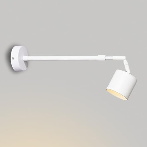 YFMYY Moderne minimalistische Wandleuchte, industrielle Wandleuchte mit langem Arm, Spot-Bildbeleuchtung für den Innenbereich mit Teleskop- und Drehfunktionen, 10-W-LED-Wandleuchten für Schlafzimmer von YFMYY