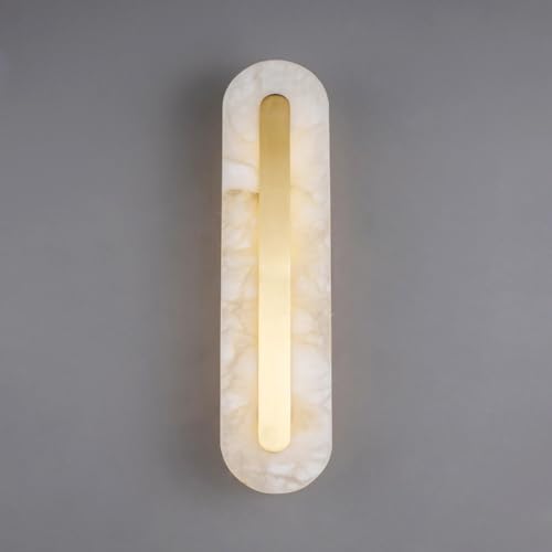 YFMYY Natürliche Marmor-Wandleuchten, postmoderne Alabaster-Wandleuchten für den Innenbereich, Badezimmer-Waschtischleuchten, Messing-Wandhalterungsbeleuchtung für Treppen, Badezimmer, Schlafzimmer YFMYY Natürliche Marmor-Wandleuchten, postmoderne Alabaster-Wandleuchten für den Innenbereich, Badezimmer-Waschtischleuchten, Messing-Wandhalterungsbeleuchtung für Treppen, Badezimmer, Schlafzimmer von YFMYY