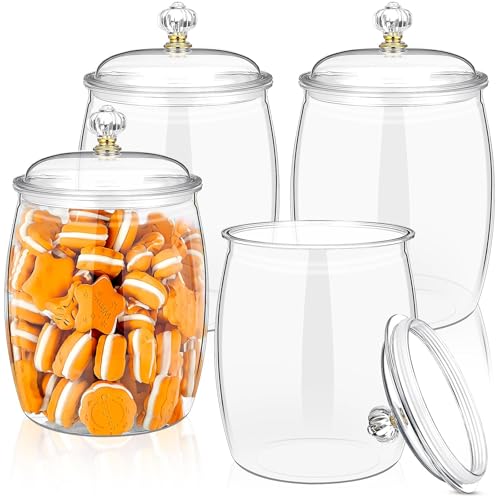 YFNVH Bonbongläser mit Deckel, 4er Glas Vorratsglas mit Deckel 1.9L Süßigkeitenbehälter Set Bruchsichere und Luftdichte Vorratsdosen für Kekse Tierfutter Heimdekoration YFNVH Bonbongläser mit Deckel, 4er Glas Vorratsglas mit Deckel 1.9L Süßigkeitenbehälter Set Bruchsichere und Luftdichte Vorratsdosen für Kekse Tierfutter Heimdekoration von YFNVH