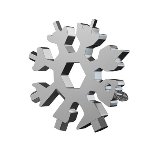18-in-1-Schneeflockenschlüssel-Werkzeug, Sechskantschlüssel, Multifunktions-Camping-Outdoor-Überlebenswerkzeug(Silver) von YFOZD