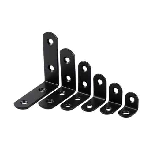Edelstahl schwarz Ecke, feste Eckrahmen Schicht L-förmigen rechtwinkligen Dreieck Eckrahmen(63x63x19mm) von YFOZD