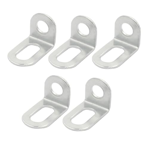 Edelstahlwinkel, L-Form, 90 Grad, rechtwinklige Metallplatte mit 2 Befestigungslöchern for Wohnmöbel(WHITE) von YFOZD