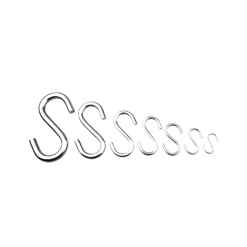S-Typ-Haken aus Edelstahl 304, multifunktionaler Geländer-S-Typ-Kleiderbügelhaken-Schnalle for Küche, Badezimmer, Balkon, Aufbewahrungswerkzeug(M6-3PCS) von YFOZD