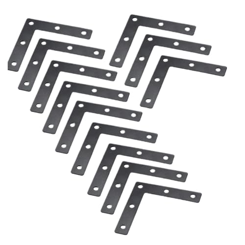 Schmiedeeisen-Eckcode L-förmig T-förmiger quadratischer Code, dreieckiger Flachverbinder, feste Schranktischbettverdickung(40T) von YFOZD