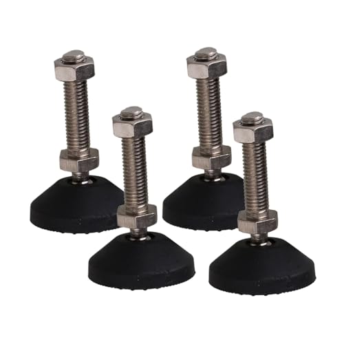 YFOZD Verstellbare Möbelgleiter, verstellbare Füße, Durchmesser 40 mm, 50 mm, 80 mm, Nylonbasis, Universalgelenkgewinde, M8, M10, M12(D50xM12x50mm) von YFOZD