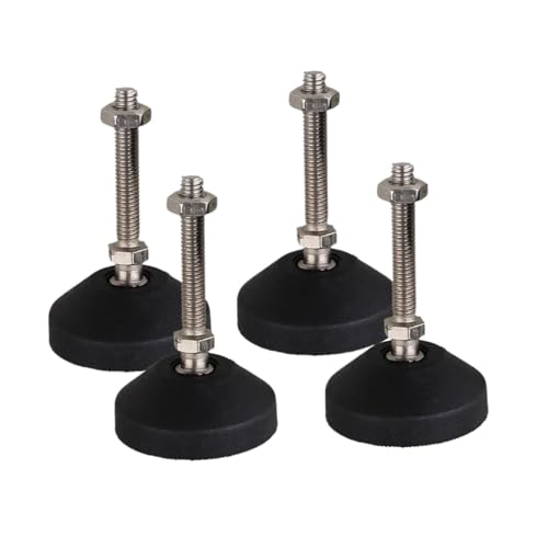 YFOZD Verstellbare Möbelgleiter, verstellbare Füße, Durchmesser 40 mm, 50 mm, 80 mm, Nylonbasis, Universalgelenkgewinde, M8, M10, M12(D50xM8x50mm) von YFOZD