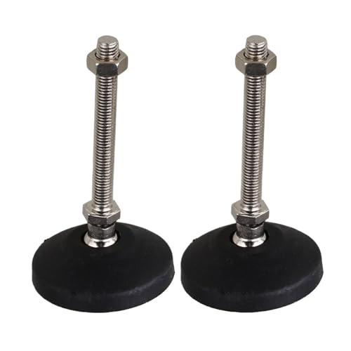 YFOZD Verstellbare Möbelgleiter, verstellbare Füße, Durchmesser 40 mm, 50 mm, 80 mm, Nylonbasis, Universalgelenkgewinde, M8, M10, M12(D80xM12x100mm) von YFOZD