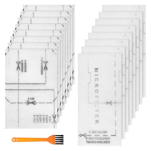 10er Pack Staubsauger Filter Für Miele Hyclean GN, Staubsauger Filter Zuschneidbar Set Mit Reinigungsbürste, 2 Größen Von Zubehörset Filter Für Miele Staubsauger, Staubsaugerfilter Für Classic C1/2 von YFPOPONE