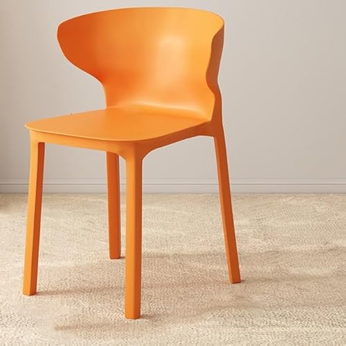 YFQYRB 45cm Schreibtischstuhl Konferenz-Stuhl Stapelbaren Esszimmerstühlen Kunststoff Küchenstühle Tragbarer Besucherstuhl Für Haus Büro(Orange) von YFQYRB