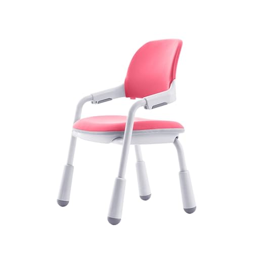 YFRR-789 Studie Stuhl Ergonomischer Kinder-Bürostuhl, höhenverstellbarer Schreibtischstuhl for Jungen und Mädchen, Lernstuhl, mitwachsender Teenager-Bürostuhl for Zuhause/Schule/Büro (Color : Pink) von YFRR-789