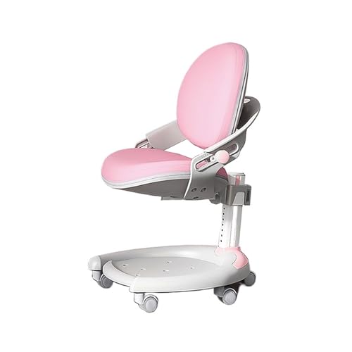 YFRR-789 Studie Stuhl Ergonomischer Stuhl, Kinder-Bürostuhl, Kinder-Schreibtischstuhl, mitwachsender Teenager-Bürostuhl for Zuhause/Schule/Büro (Color : Pink) von YFRR-789