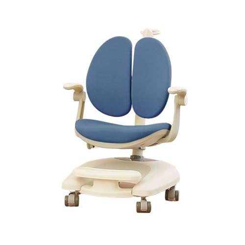 YFRR-789 Studie Stuhl Kinder-Schreibtischstuhl, höhenverstellbarer Stuhl, ergonomischer Stuhl, Kinder-Lernstuhl, drehbare Netz-Studentenstühle for 4–12 Jahre (Color : Blue) von YFRR-789