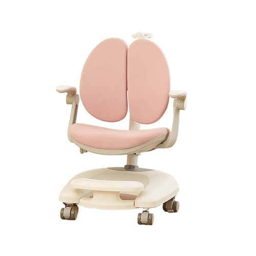 YFRR-789 Studie Stuhl Kinder-Schreibtischstuhl, höhenverstellbarer Stuhl, ergonomischer Stuhl, Kinder-Lernstuhl, drehbare Netz-Studentenstühle for 4–12 Jahre (Color : Pink) von YFRR-789