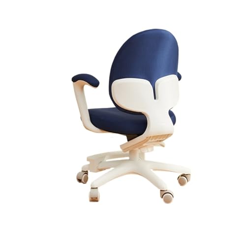 YFRR-789 Studie Stuhl Kinder-Studienstuhl, Schreibtischstuhl, höhenverstellbar, verstellbare Sitztiefe, ergonomischer Stuhl mit selbstsperrendem Schwerkraftrad (Color : Blue) von YFRR-789